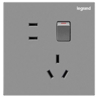 K8逸景 K8逸景 K8深砂银/一开双控五孔-新国标 86型 K8/25/10USLS-C3 86型 K8/25/10USLS-C3