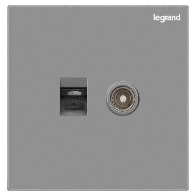 K8逸景 K8逸景 K8深砂银/电话电视插 86型 K8/T01/TV-C3 86型 K8/T01/TV-C3