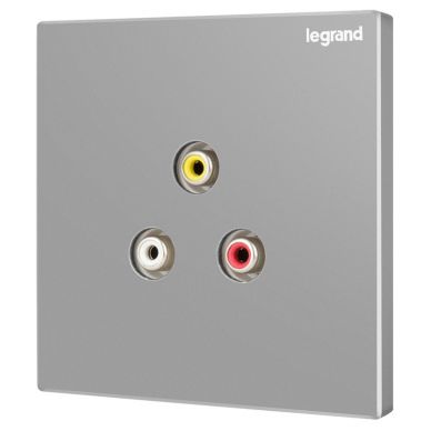 K8逸景 K8逸景 K8深砂银/3RCA插座 86型 K8/3RCA-C3 86型 K8/3RCA-C3