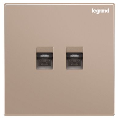 K8逸景 K8逸景 K8玫瑰金/二位电话插 86型 K8/T01/2-C1 86型 K8/T01/2-C1