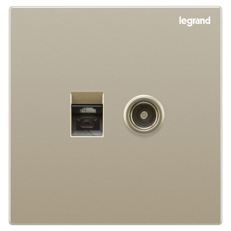 K8逸景 K8逸景 K8米兰金/电话电视插 86型 K8/T01/TV-C2 86型 K8/T01/TV-C2