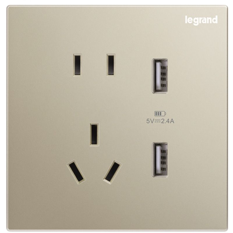 K8逸景 K8逸景 K8米兰金/五孔双USB插座-新国标 86型 K8/426/US/US-C2 86型 K8/426/US/US-C2