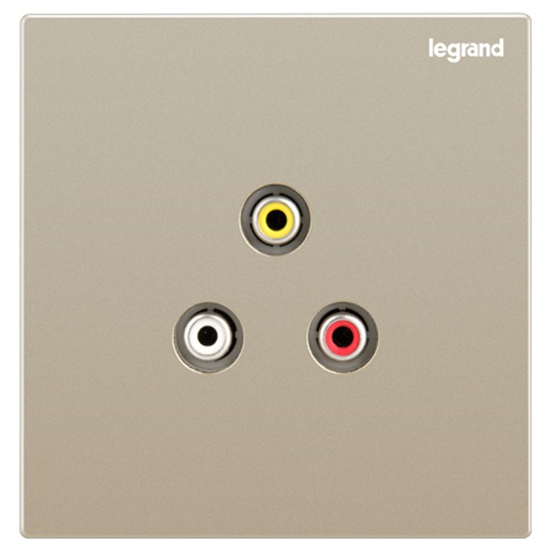 K8逸景 K8逸景 K8米兰金/3RCA插座 86型 K8/3RCA-C2 86型 K8/3RCA-C2