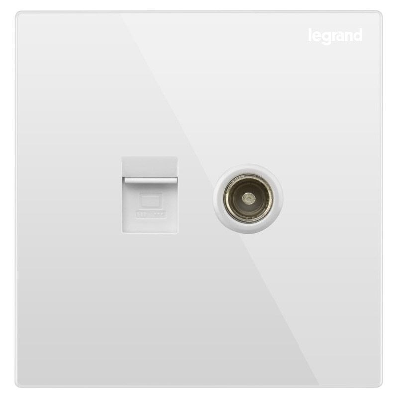 K8逸景 K8逸景 K8玉兰白/六类电脑电视插 86型 K8/C601/TV 86型 K8/C601/TV