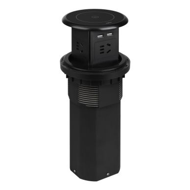 升降插座 升降插座 电动升降插座(4位五孔USB（2A+2C）带无线充)黑色 LS229-C  LS229-C LS229-C