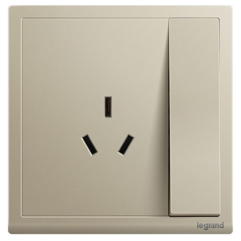 朗淳 朗淳 朗淳米兰金/一开（大按键）三孔16A 86型 ERQ15/15CSB-C2 86型 ERQ15/15CSB-C2