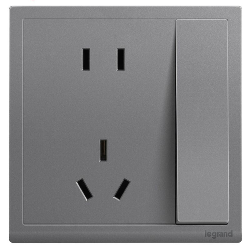 朗淳 朗淳 朗淳深砂银/一开（大按键）五孔  ERQ15/10USLB-C3 ERQ15/10USLB-C3