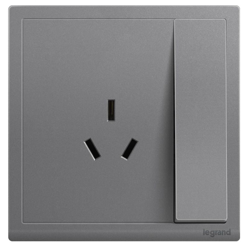 朗淳 朗淳 朗淳深砂银/一开（大按键）三孔16A  ERQ15/15CSB-C3 ERQ15/15CSB-C3