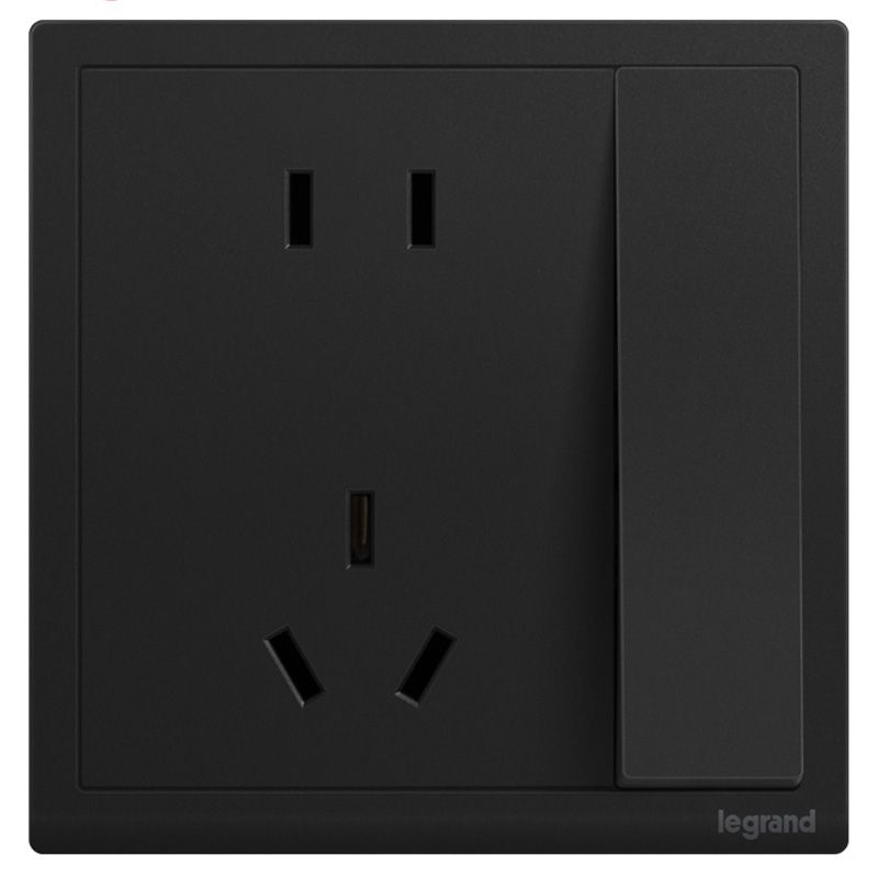 朗淳 朗淳 朗淳碳素黑/一开（大按键）五孔  ERQ15/10USLB-C ERQ15/10USLB-C