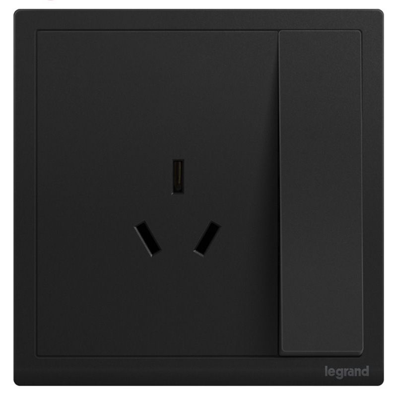 朗淳 朗淳 朗淳碳素黑/一开（大按键）三孔16A  ERQ15/15CSB-C ERQ15/15CSB-C