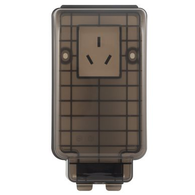 防水盒 防水盒 IP55 加长型带16A三孔插座防水盒 （半透明）P223DV/3P  P223DV/3P P223DV/3P