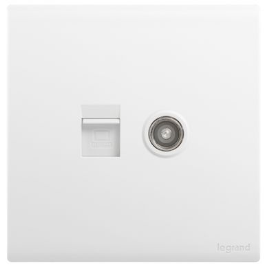 F6R简悦 F6R简悦 F6R简悦/陶瓷白/电脑（六类）电视插 86型 F6R/C601/TV 86型 F6R/C601/TV