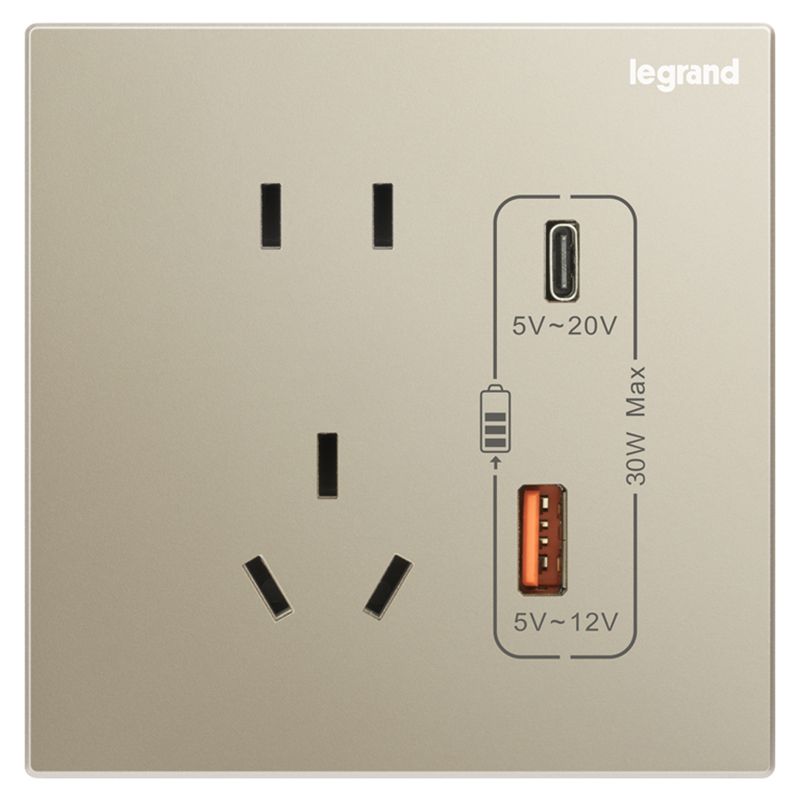 K8逸景 K8逸景 K8米兰金/五孔Type A+C 插座-新国标 86型 K8/426/US/UCS-C2 86型 K8/426/US/UCS-C2