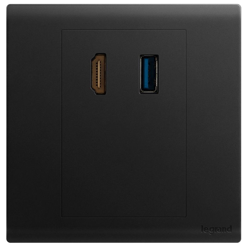 F6仕艺 F6仕艺 F6石墨黑/HDMI+USB(连接)插座 86型 F6/USB/HDMI-C 86型 F6/USB/HDMI-C