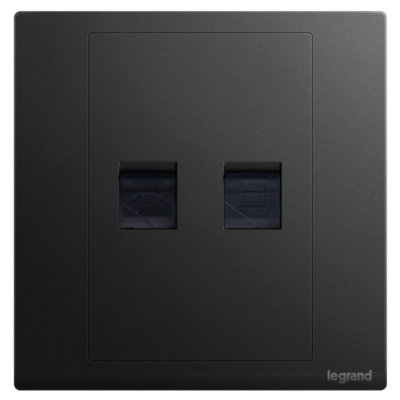 朗淳 朗淳 朗淳碳素黑/电话电脑插  ERQT01/C01-C ERQT01/C01-C