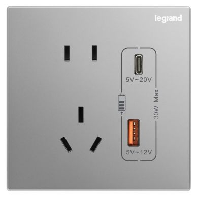 K8逸景 K8逸景 K8深砂银/五孔Type A+C 插座-新国标 86型 K8/426/US/UCS-C3 86型 K8/426/US/UCS-C3