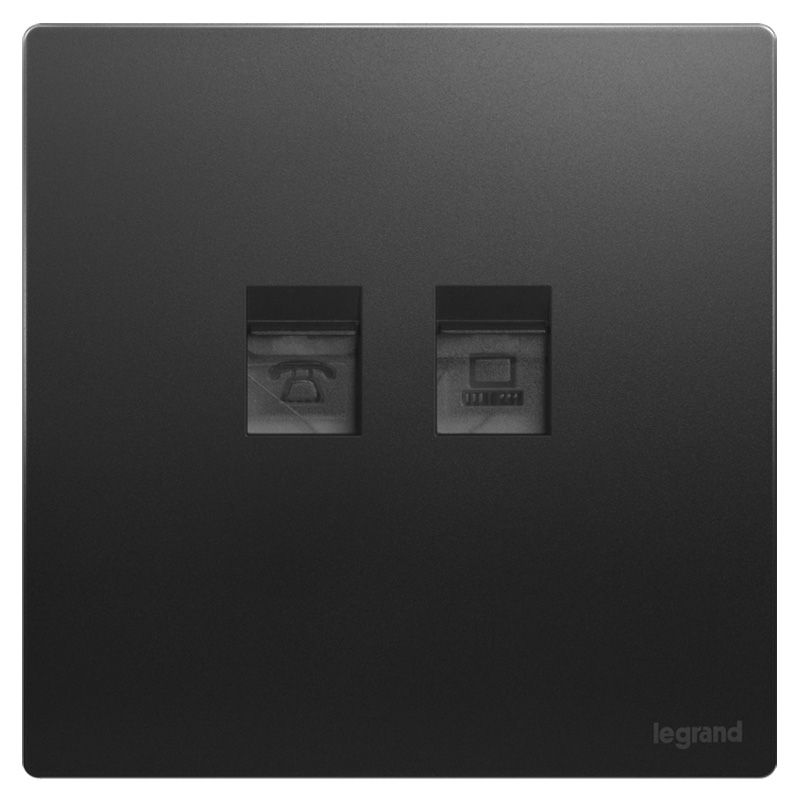 F8未莱 F8未莱 未莱子夜黑/电话六类电脑插 86型 F8/T01/C601-C 86型 F8/T01/C601-C