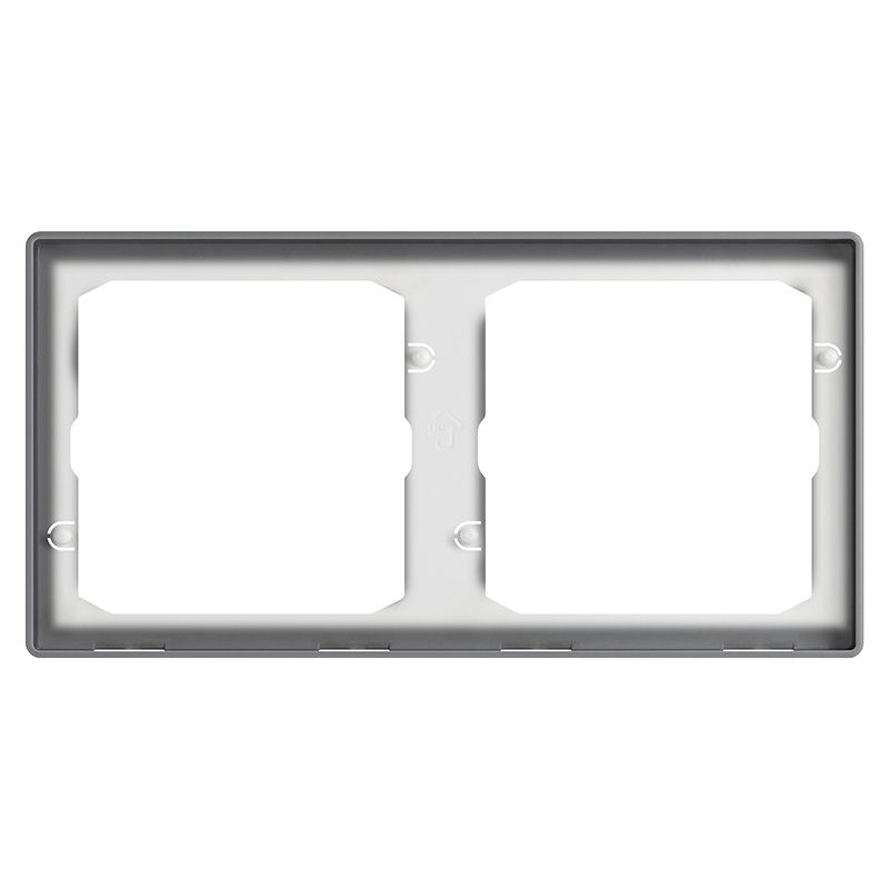 博蕴彩色 博蕴彩色 博蕴深砂银/二位联体边框 86型 ES103/2-C3 86型 ES103/2-C3