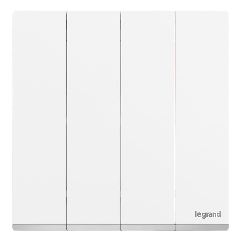 F9逸景PULS F9逸景PULS F9陶瓷白/四开双控(镶银边) 86*86 F9/34/2/3D 86*86 F9/34/2/3D