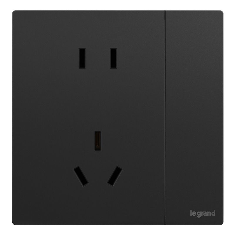 F9逸景PULS F9逸景PULS F9石晶墨/一开双控五孔 86*86 F9/25/10USL-C 86*86 F9/25/10USL-C