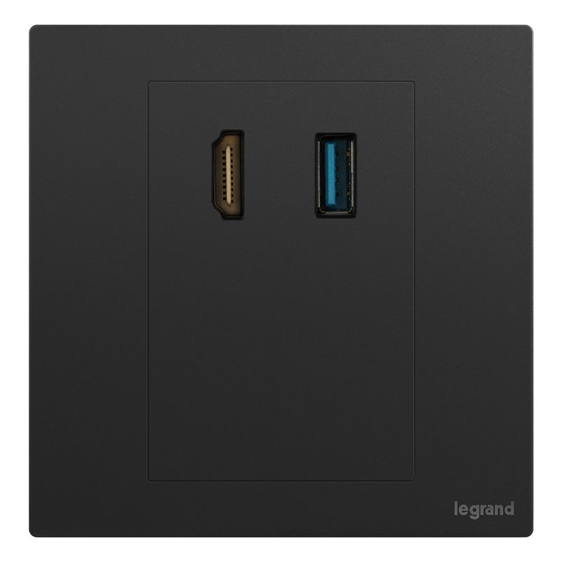 F9逸景PULS F9逸景PULS F9石晶墨/HDMI+USB(连接)插座 86*86 F9/USB/HDMI-C 86*86 F9/USB/HDMI-C