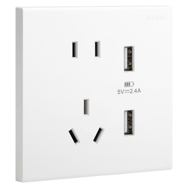 淳逸 E8 淳逸 E8 淳逸陶瓷白/五孔双USB插座 86型 E8/426/10US/U2 86型 E8/426/10US/U2