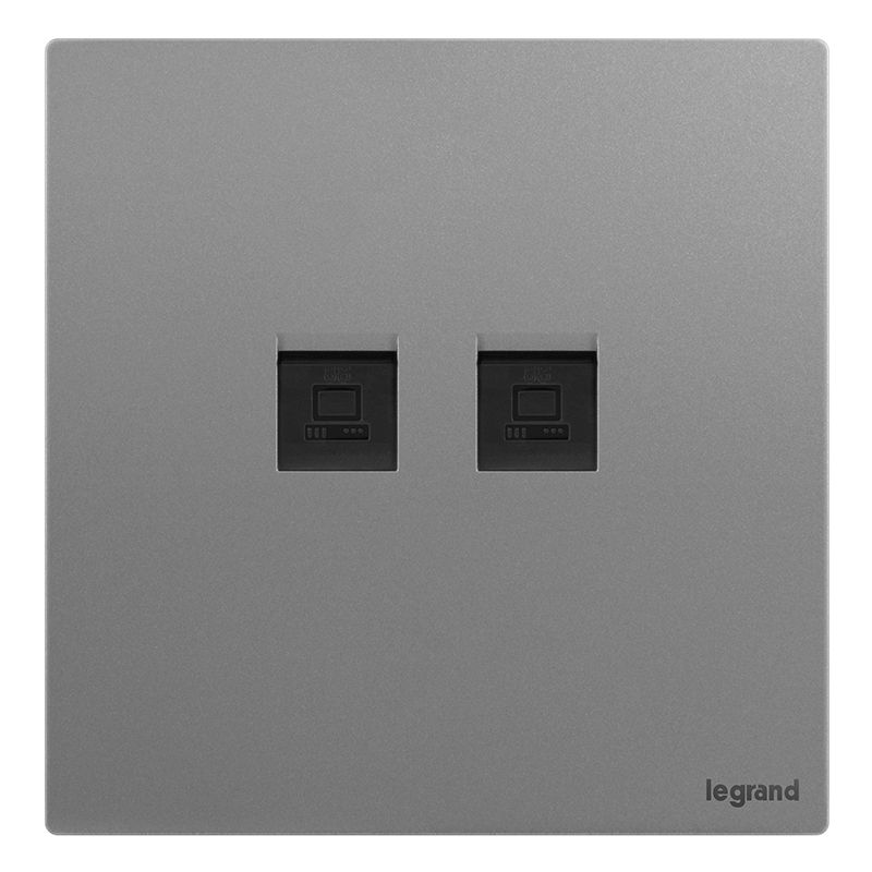 F9逸景PULS F9逸景PULS F9深砂银/两位电脑插（六类） 86*86 F9/C601/2-C3 86*86 F9/C601/2-C3