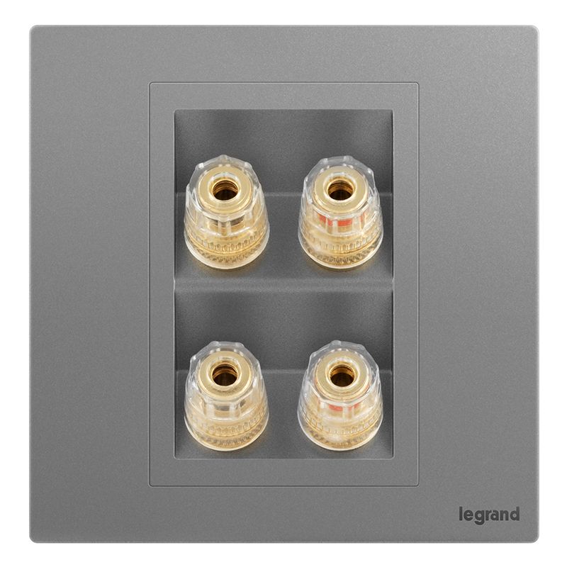 F9逸景PULS F9逸景PULS F9深砂银/二位音箱插 86*86 F9/M8/2-C3 86*86 F9/M8/2-C3