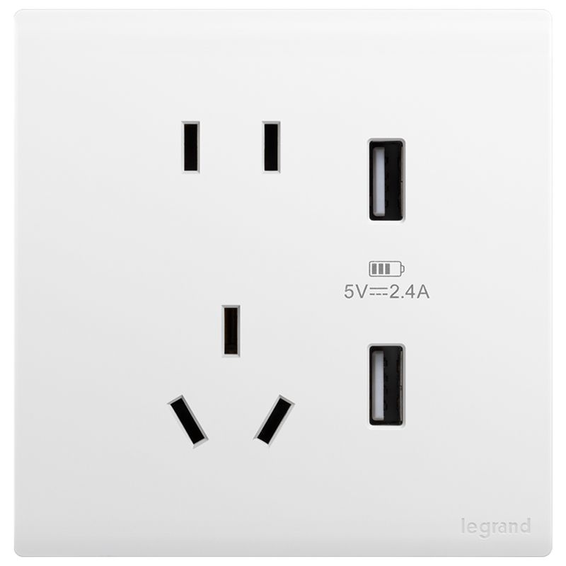 F6P仕艺 Pro F6P仕艺 Pro 仕艺Pro陶瓷白/五孔双USB插 86型 F6P/426/10US/U2 86型 F6P/426/10US/U2