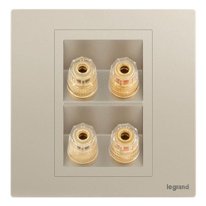 F9逸景PULS F9逸景PULS F9粉铂金/二位音箱插 86*86 F9/M8/2-C2 86*86 F9/M8/2-C2