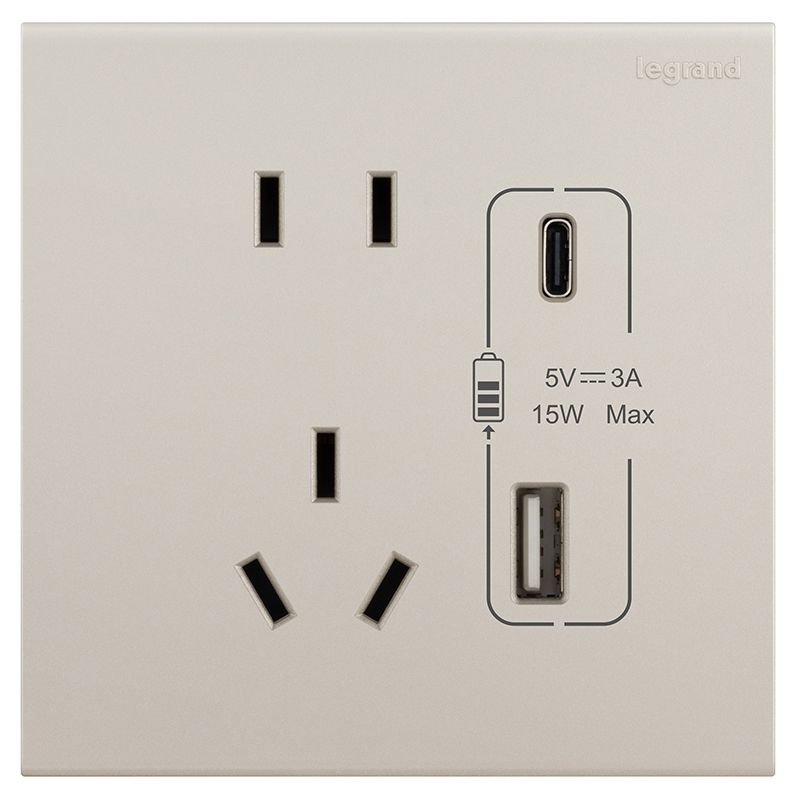 淳逸 E8 淳逸 E8 淳逸粉铂金/五孔Type A+C 插座 86型 E8/426/10US/UC-C2 86型 E8/426/10US/UC-C2