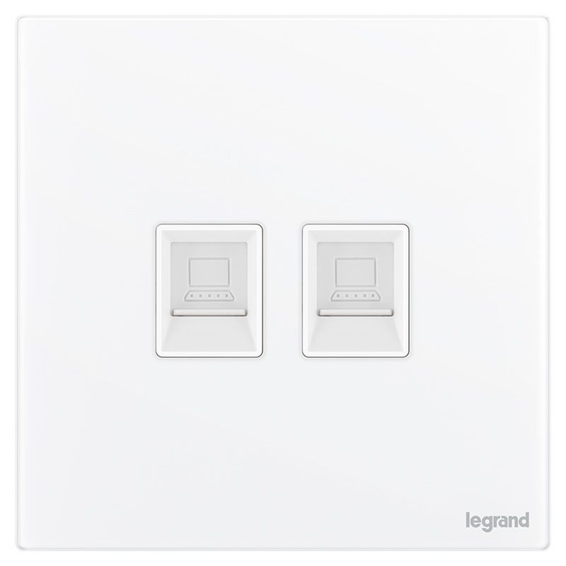 F7维翼 玻璃款 F7维翼 玻璃款 维翼冰白玉F7/二位电脑插（六类） 86型 F7/C601/2-G1 86型 F7/C601/2-G1