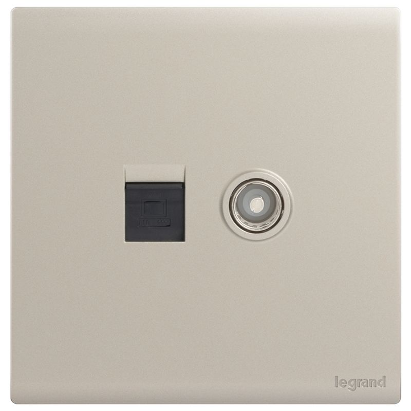 F6E茗画 F6E茗画 茗画粉铂金/电脑（六类）电视插 86型 F6E/C601/TV-C2 86型 F6E/C601/TV-C2