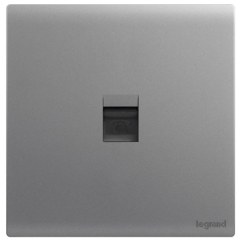 F6E茗画 F6E茗画 茗画深砂银/电话插 86型 F6E/T01-C3 86型 F6E/T01-C3