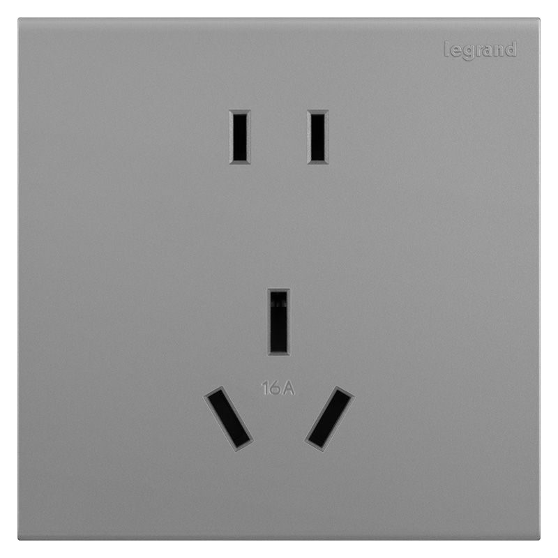 淳逸 E8 淳逸 E8 淳逸深砂银/二孔+三孔16A插 86型 E8/426/16USL-C3 86型 E8/426/16USL-C3