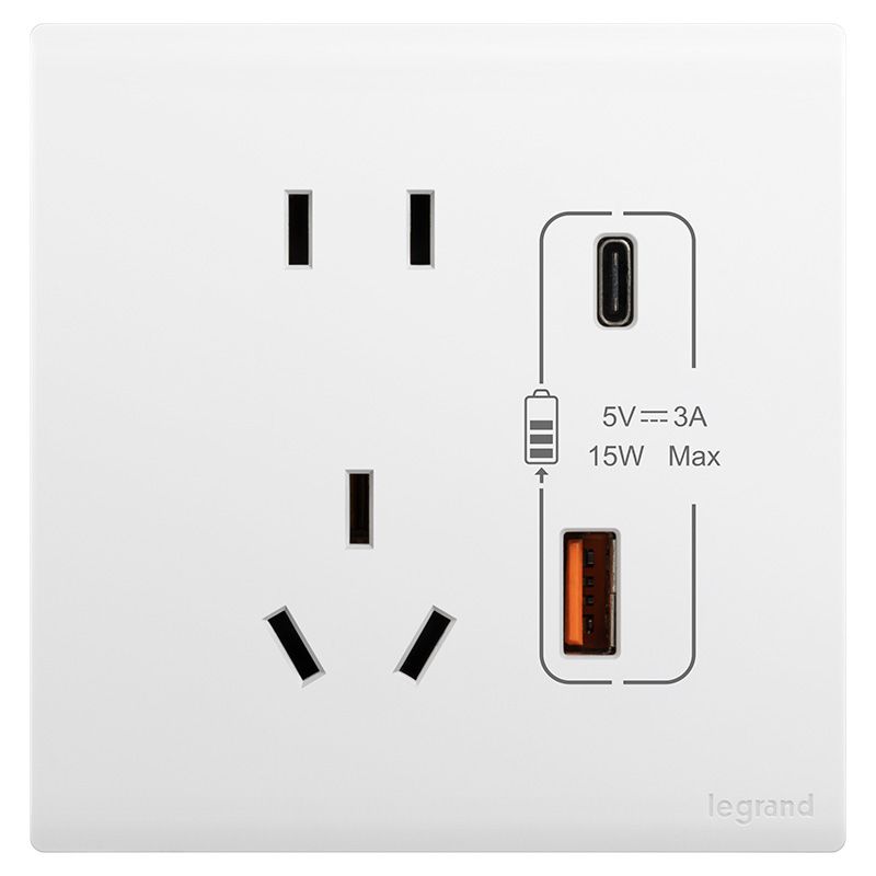 F6C绮蕴 F6C绮蕴 F6C绮蕴/陶瓷白/五孔ype A+C 插座15W  F6C/426/10US/UC F6C/426/10US/UC