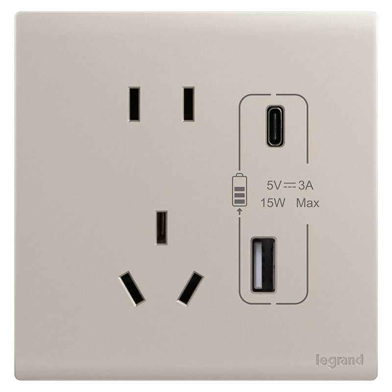 F6C绮蕴 F6C绮蕴 F6C绮蕴/粉铂金/五孔ype A+C 插座15W  F6C/426/10US/UC-C2 F6C/426/10US/UC-C2