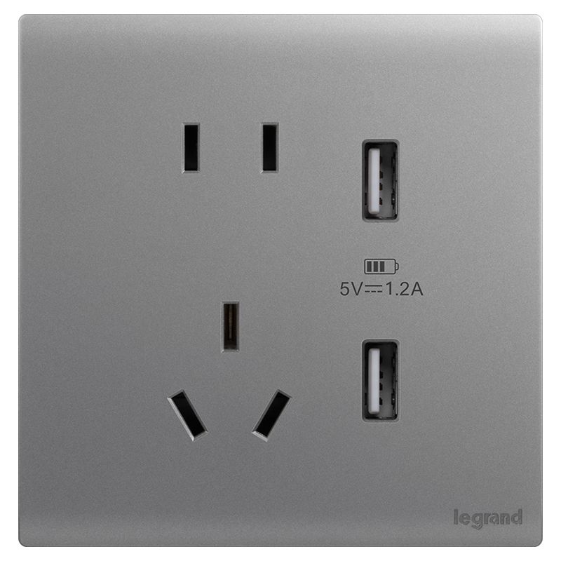 F6C绮蕴 F6C绮蕴 F6C绮蕴/深砂银/五孔USB充电插座  F6C/426/10US/U2-C3 F6C/426/10US/U2-C3