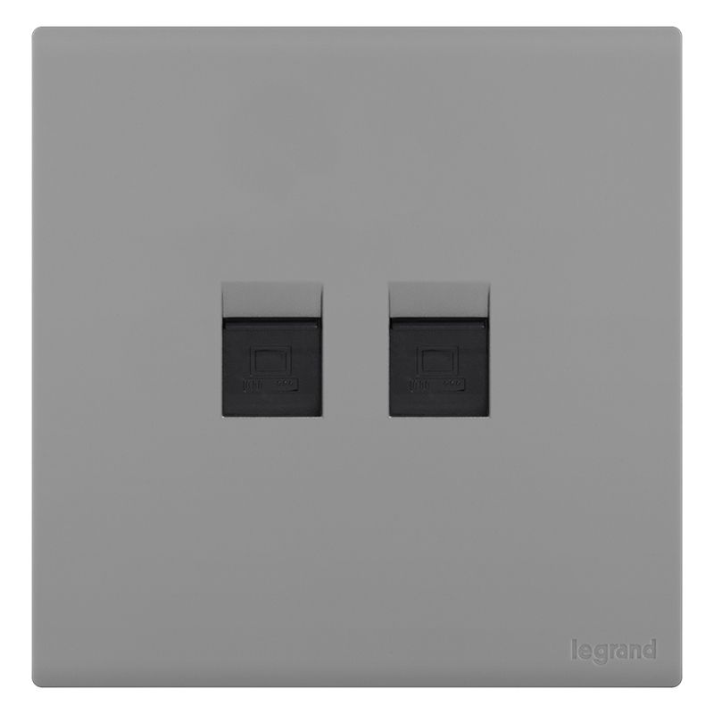 F6C绮蕴 F6C绮蕴 F6C绮蕴/艺术灰/二位电脑插（六类）  F6C/C601/2-C5 F6C/C601/2-C5