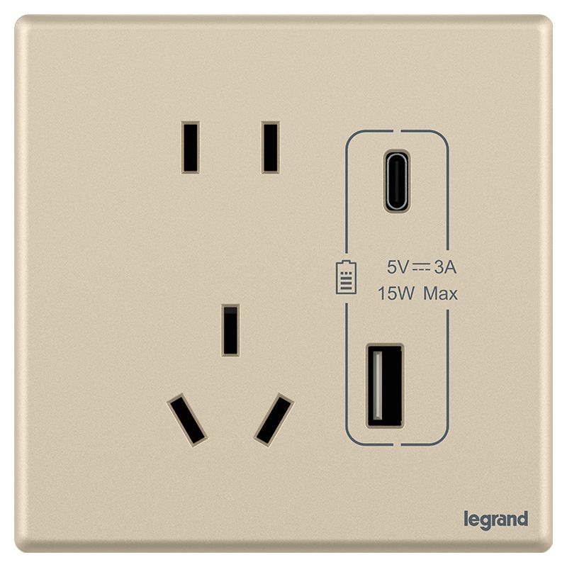 F5R智绘 F5R智绘 F5R智绘/粉铂金/五孔ype A+C 插座15W  F5R/426/10US/UC-C2 F5R/426/10US/UC-C2