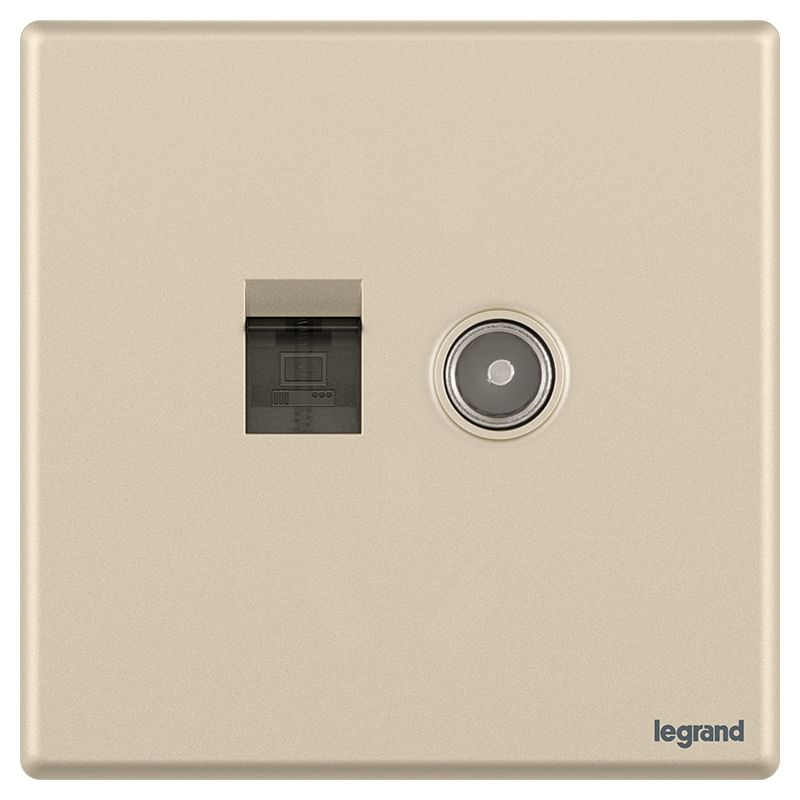 F5R智绘 F5R智绘 F5R智绘/粉铂金/电脑（六类）电视插  F5R/C601/TV-C2 F5R/C601/TV-C2