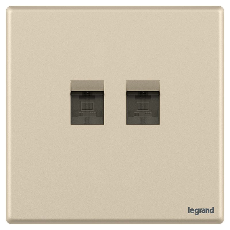 F5R智绘 F5R智绘 F5R智绘/粉铂金/二位电脑插(六类)  F5R/C601/2-C2 F5R/C601/2-C2