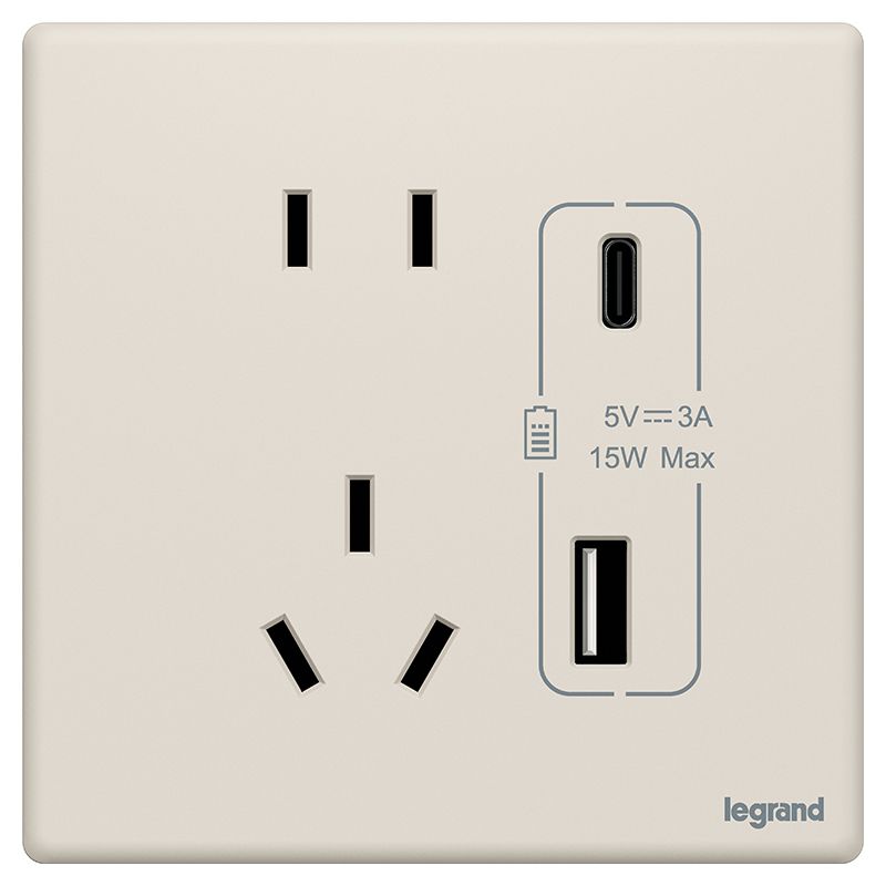 F5R智绘 F5R智绘 F5R智绘/奶油白/五孔ype A+C 插座15W  F5R/426/10US/UC-C4 F5R/426/10US/UC-C4