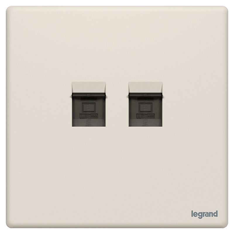 F5R智绘 F5R智绘 F5R智绘/奶油白/二位电脑插(六类)  F5R/C601/2-C4 F5R/C601/2-C4