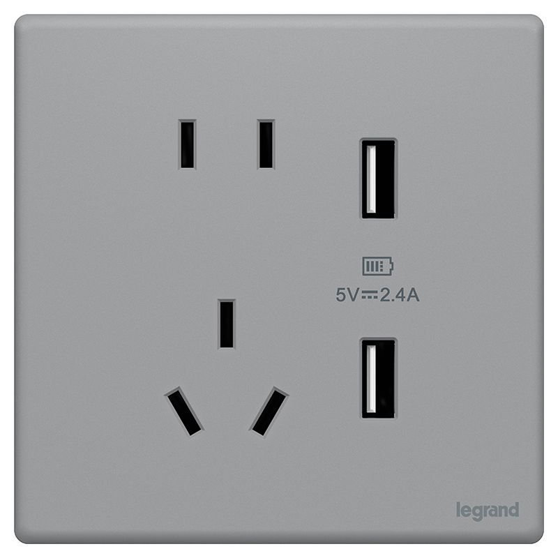 F5R智绘 F5R智绘 F5R智绘/艺术灰/五孔USB充电插座  F5R/426/10US/U2-C5 F5R/426/10US/U2-C5
