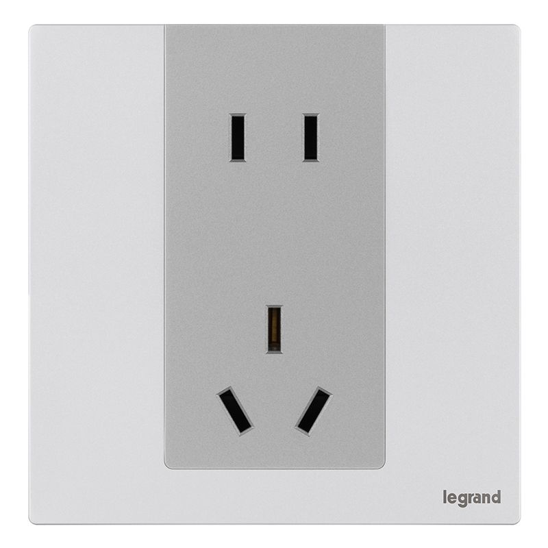 F9逸景金属款 F9逸景金属款 F9冰点铝/五孔插座 86型 F9/426/10USL-J1 86型 F9/426/10USL-J1