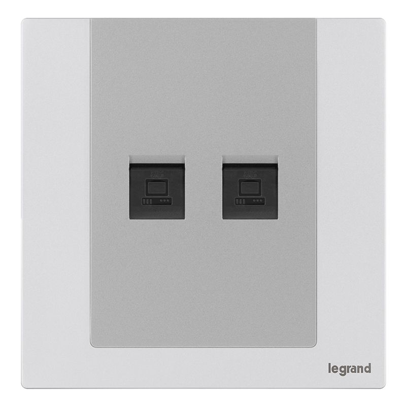 F9逸景金属款 F9逸景金属款 F9冰点铝/两位电脑插（六类） 86型 F9/C601/2-J1 86型 F9/C601/2-J1