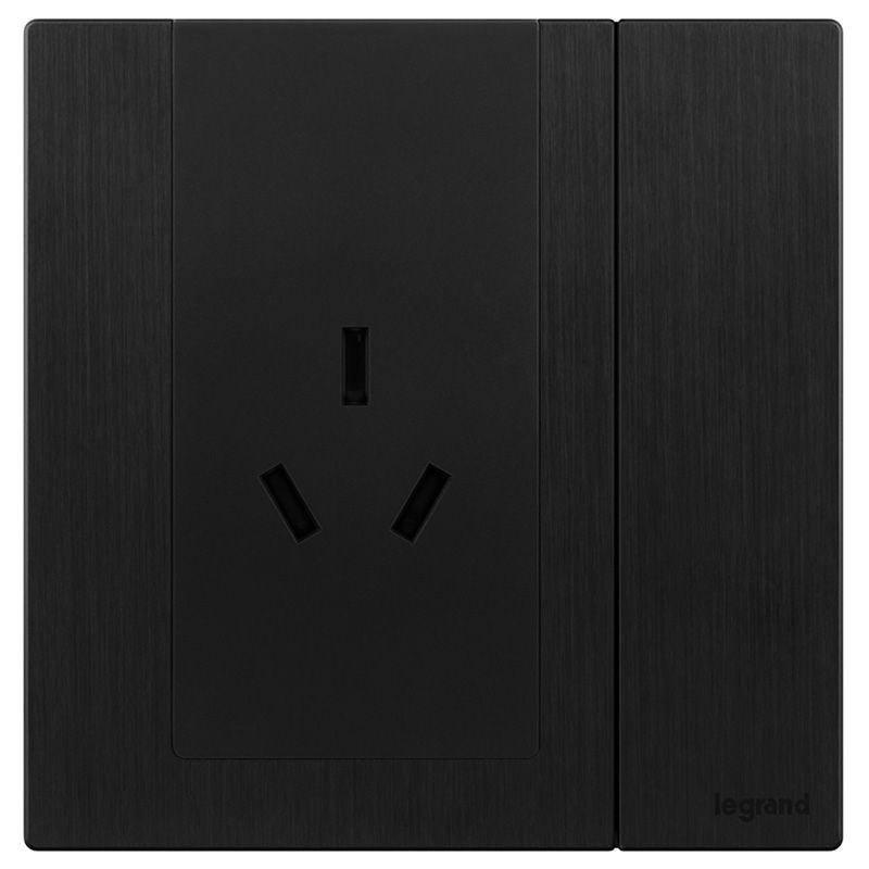 F9逸景金属款 F9逸景金属款 F9拉丝黑/一开三孔16A 86型 F9/15/15CS-J2 86型 F9/15/15CS-J2