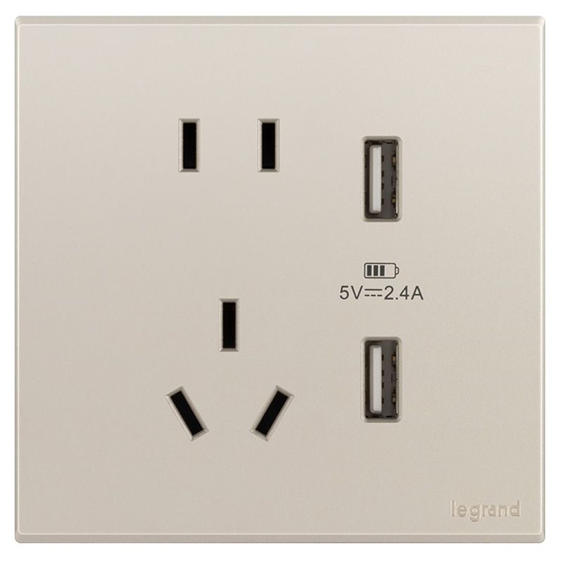 E8E画采 E8E画采 画采粉铂金/USB五孔插 86型 E8E/426/10US/U2-C2 86型 E8E/426/10US/U2-C2