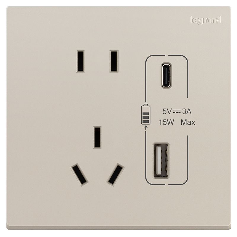 E8E画采 E8E画采 画采粉铂金/Type A+C USB五孔插座 86型 E8E/426/10US/UC-C2 86型 E8E/426/10US/UC-C2